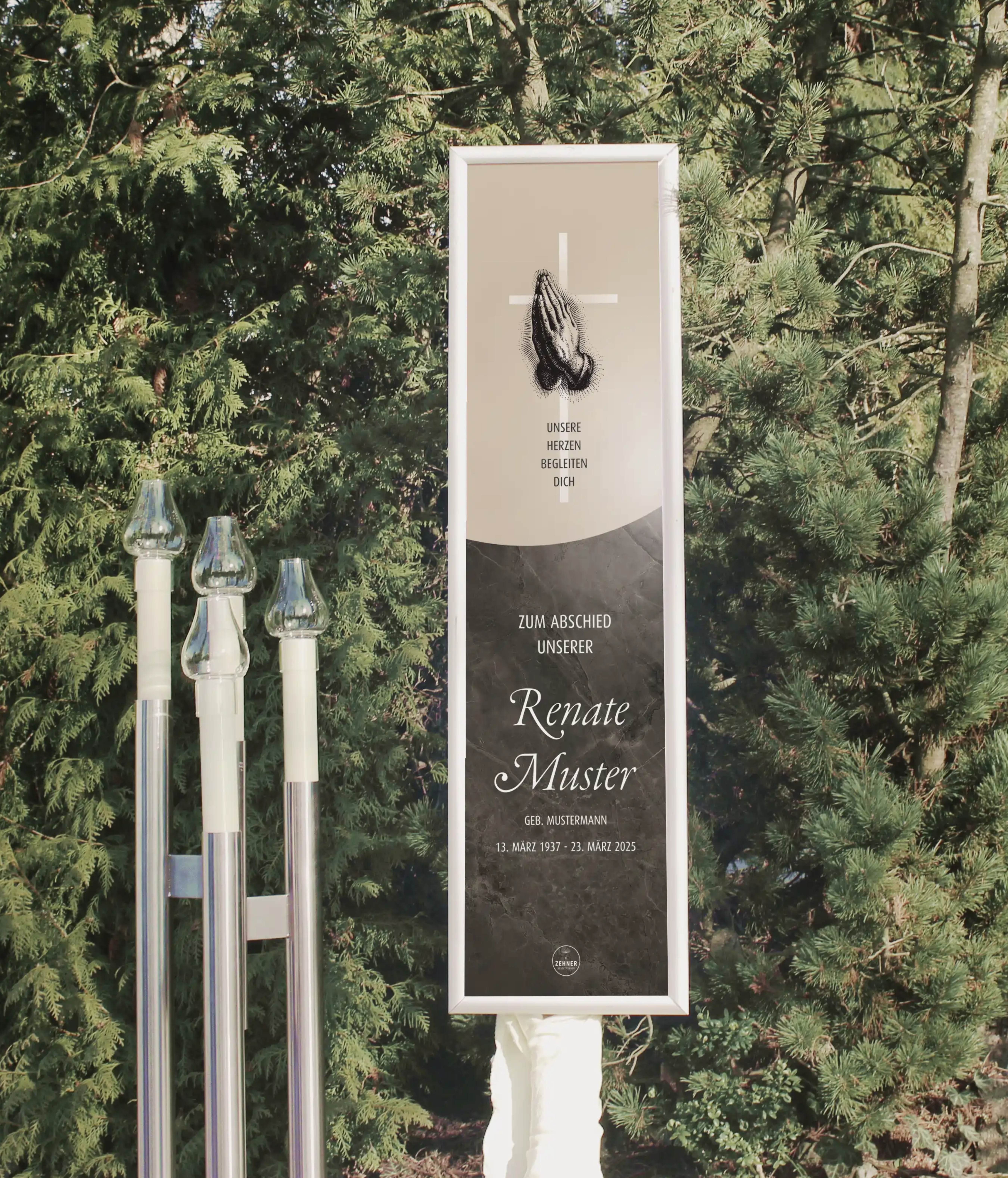 Zehner Bestattungen Abschiedsbanner