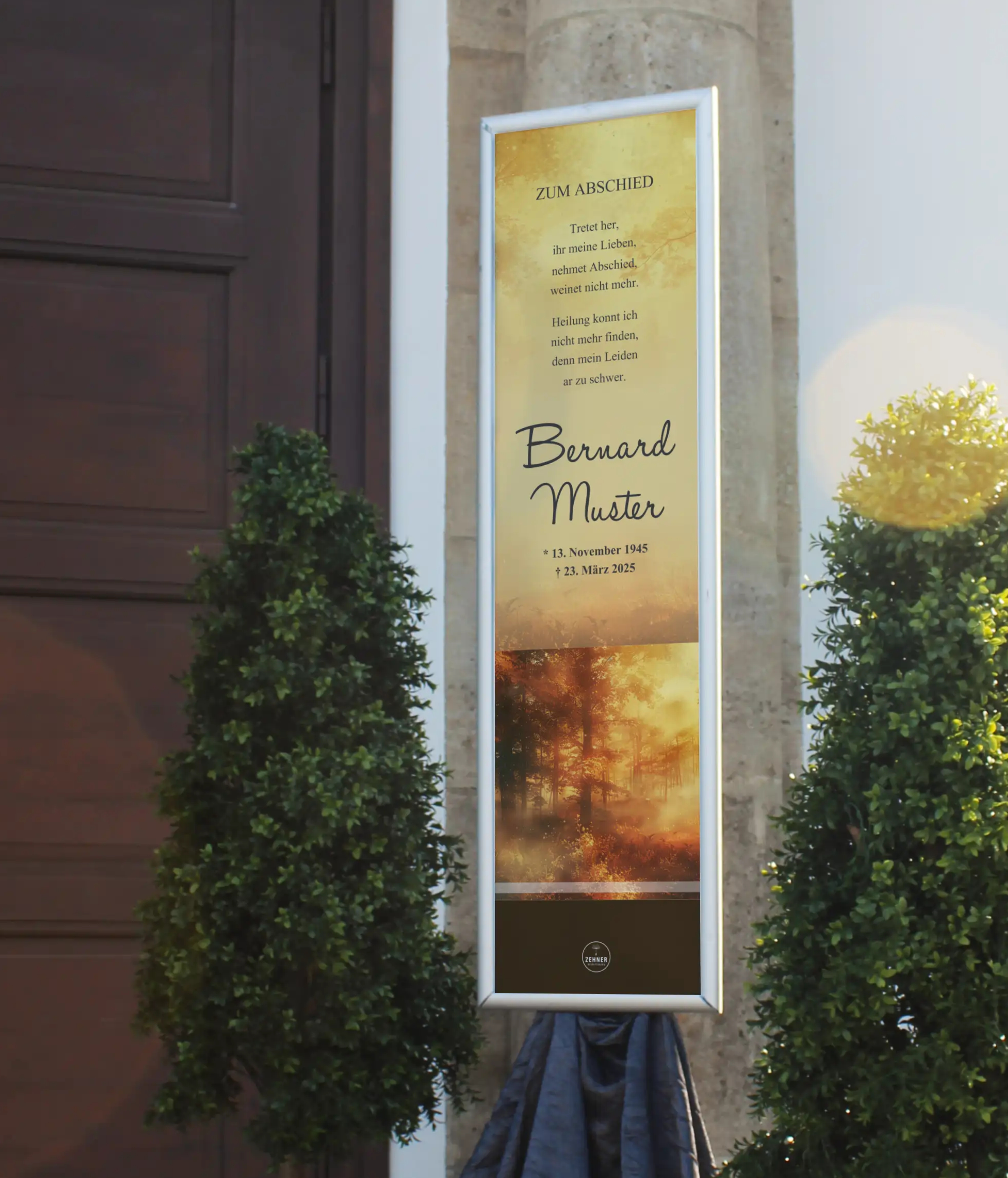 Zehner Bestattungen Abschiedsbanner